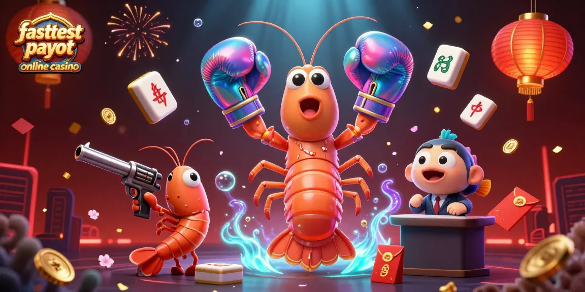 Experience the excitement at the fastest payout online casino with vibrant characters, golden elements, and thrilling atmosphere.